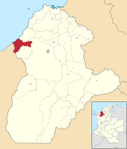 Vị trí của khu tự quản Los Córdobas trong tỉnh Córdoba