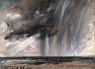 ジョン・コンスタブル「雨雲のある海景の習作」（1824年頃）