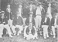 The 1895 team showing Lucius Gwynn (captain, seated centre), Arthur Gwynn (back row centre), Robin Gwynn (back row right)