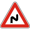 Double curve, first to right