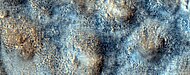 Cercano, vista de color de mounds, cuando visto por HiRISE bajo HiWish programa