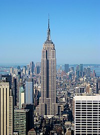 Receiving a Gold rating for energy and environmental design in September 2011, the Empire State Building is the tallest and largest LEED certified building in the United States and Western Hemisphere, though it will likely be overtaken by New York's own One World Trade Center. Empire State Building from the Top of the Rock.jpg