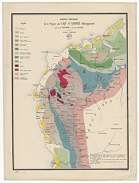 Carte géologique des environs du cap.