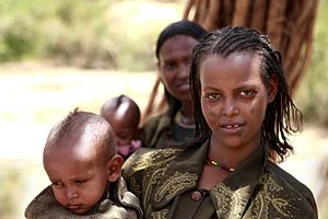 Women with children, Rift Valley, southern Eth...
