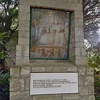 Kroning van het Mariabeeld. 1935. Olieverf op multiplex. 106 × 86 cm. In situ, Kruiswegpark.
