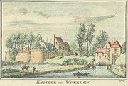 It kastiel fan Woerden yn Rademakers Nederlandsche Outheeden en Gezigten (1670)