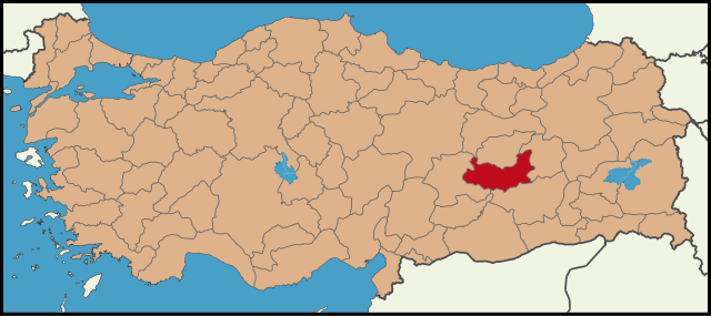 Localização da província de Elazığ na Turquia