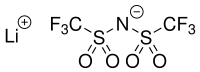 Strukturformel von Lithiumbis(trifluormethylsulfonyl)amid