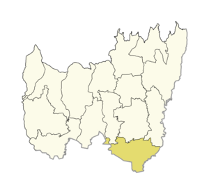 Location of Kachankawal in Jhapa District