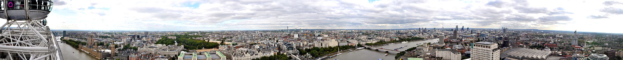 Panorama bildo de Centra Londono