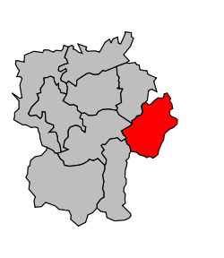 Кантон на карте департамента Верхние Пиренеи