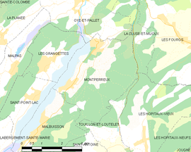 Mapa obce Montperreux