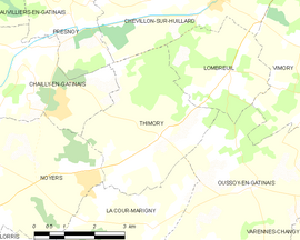 Mapa obce Thimory