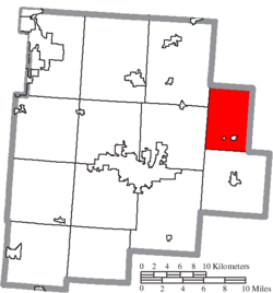 Location of Richland Township in Fairfield County