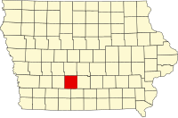 Map of Ajova highlighting Madison County