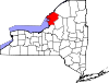 Карта штата с выделением округа Джефферсон