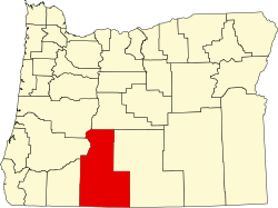 Koartn vo Klamath County innahoib vo Oregon