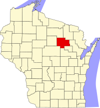 Locatie van Langlade County in Wisconsin