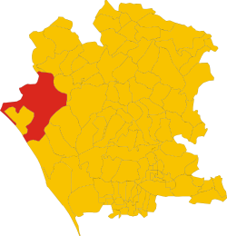Lokasi Sessa Aurunca di Provinsi Caserta