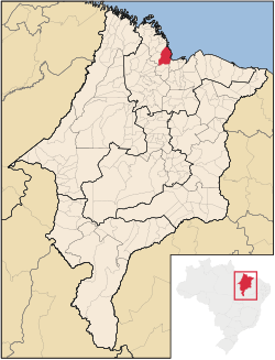 Localização de Alcântara no Maranhão