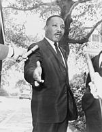 Martin Luther King, líder del movimiento en favor de los derechos civiles de los afroamericanos.