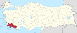 Provincia di Muğla – Localizzazione