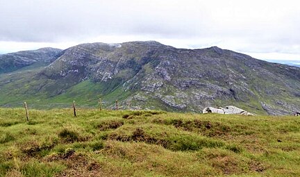 Mullach Glas (back left), and Binn Mhór (centre), viewed from Binn Chaonaigh