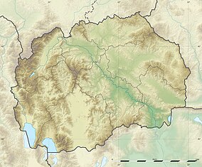 Map showing the location of Mavrovo National Park