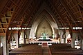 Overzicht interieur Sint Martinuskerk te Zwaag, van boven