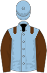 Light blue, brown epaulets and sleeves