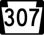 PA Route 307 marker