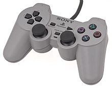 The Sony PlayStation DualShock (1997) features two analog sticks. PSX-DualShock-Controller.jpg