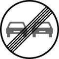 End of overtaking prohibition