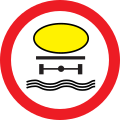 No vehicles carrying water pollutants