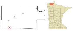 Location of Strathcona, Minnesota