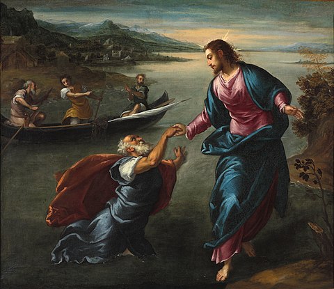 Scarsellino: Cristo e San Pietro al Mar di Galilea (1590)