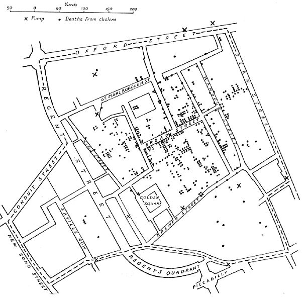 John Snow 1855 cholera outbreak