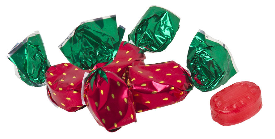 Strawberry hard candies