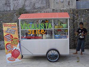 Bahasa Indonesia: Penjual jus minuman buah di ...