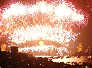 English: Fireworks on the Harbour (Sydney) 2008