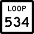 State Highway Loop 534 signo