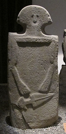 Statue menhir from Lunigiana Tipo B, stele di taponecco (licciana) 01.JPG
