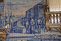 Azulejos na Igreja de São Vicente, em Braga, em Portugal, mostrando a tranladação das relíquias de São Vicente para Lisboa