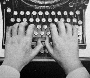 The "QWERTY" layout of typewriter ke...