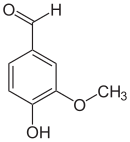 Strukturformel von Vanillin