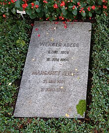 Werner Abegg (1903–1984) Textilindustrieller, Sammler, Mäzen. Grab, Friedhof Enzenbühl, Zürich