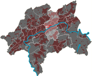 Lage des Quartiers Loh im Stadtbezirk Barmen