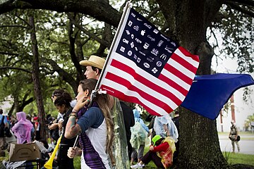 Marche contre la convention nationale républicaine de 2012 (en), à Tampa, le 27 août 2012.