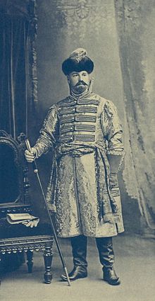 на костюмированном балу 1903 года (боярин XVII века)