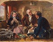 В вагоне первого класса (Первое свидание). 1855 (вторая версия картины). Йельский центр британского искусства, США.